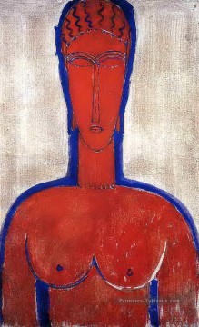  1913 Art - grand buste rouge leopold ii 1913 Amedeo Modigliani